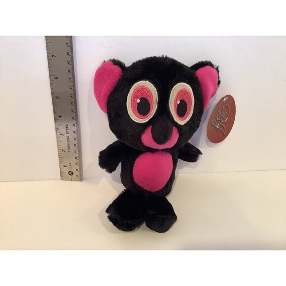 BJ Toy Co SparKle Koala Mouse Bear Black and Pink Plush Stuffed Animal Soft Toy - Picture 1 of 8